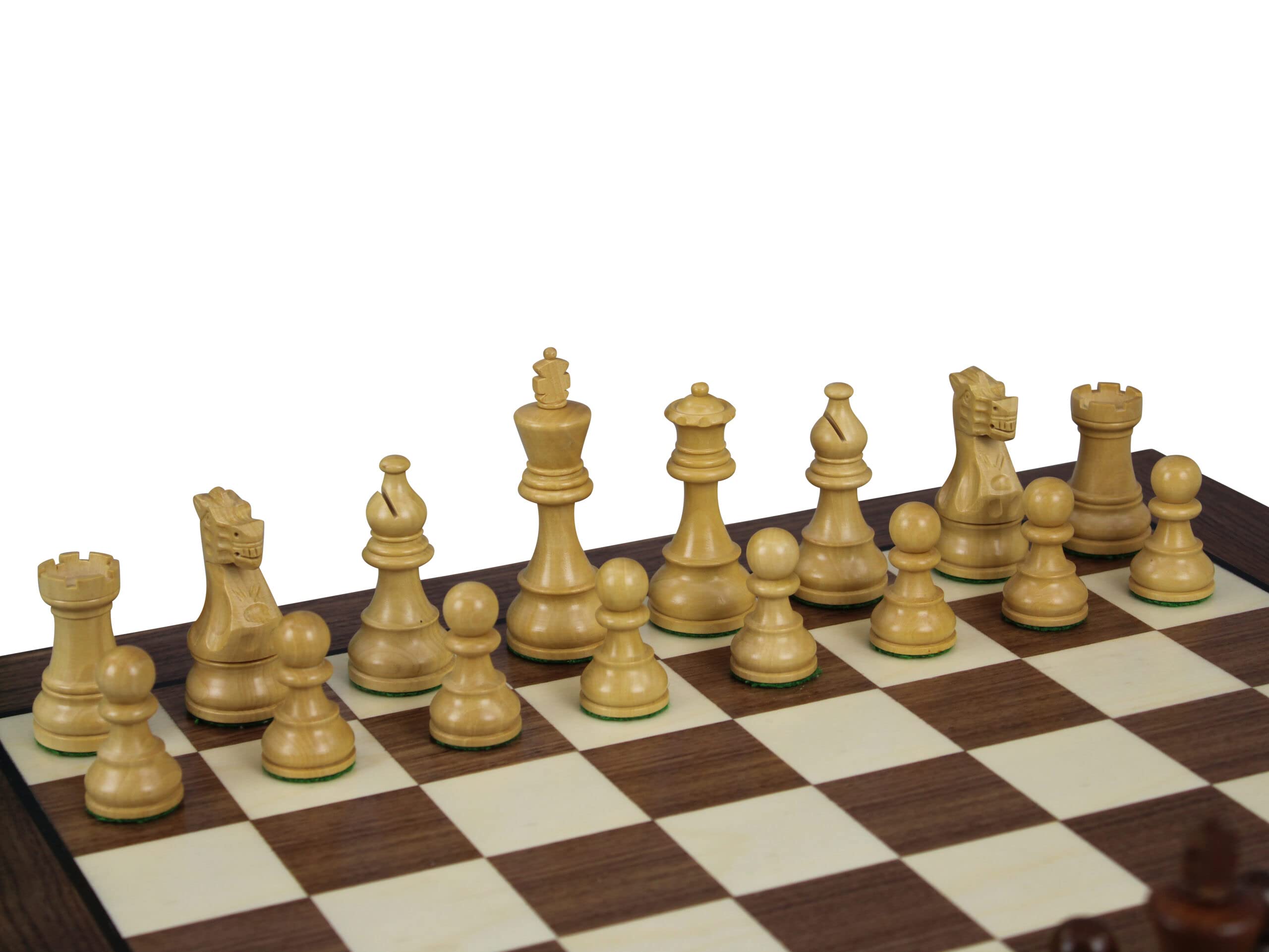 Helena - Set di scacchi a tavola piatta, 50,8 cm, in legno di Sheesham Atlantic Classic Staunton, 9 cm
