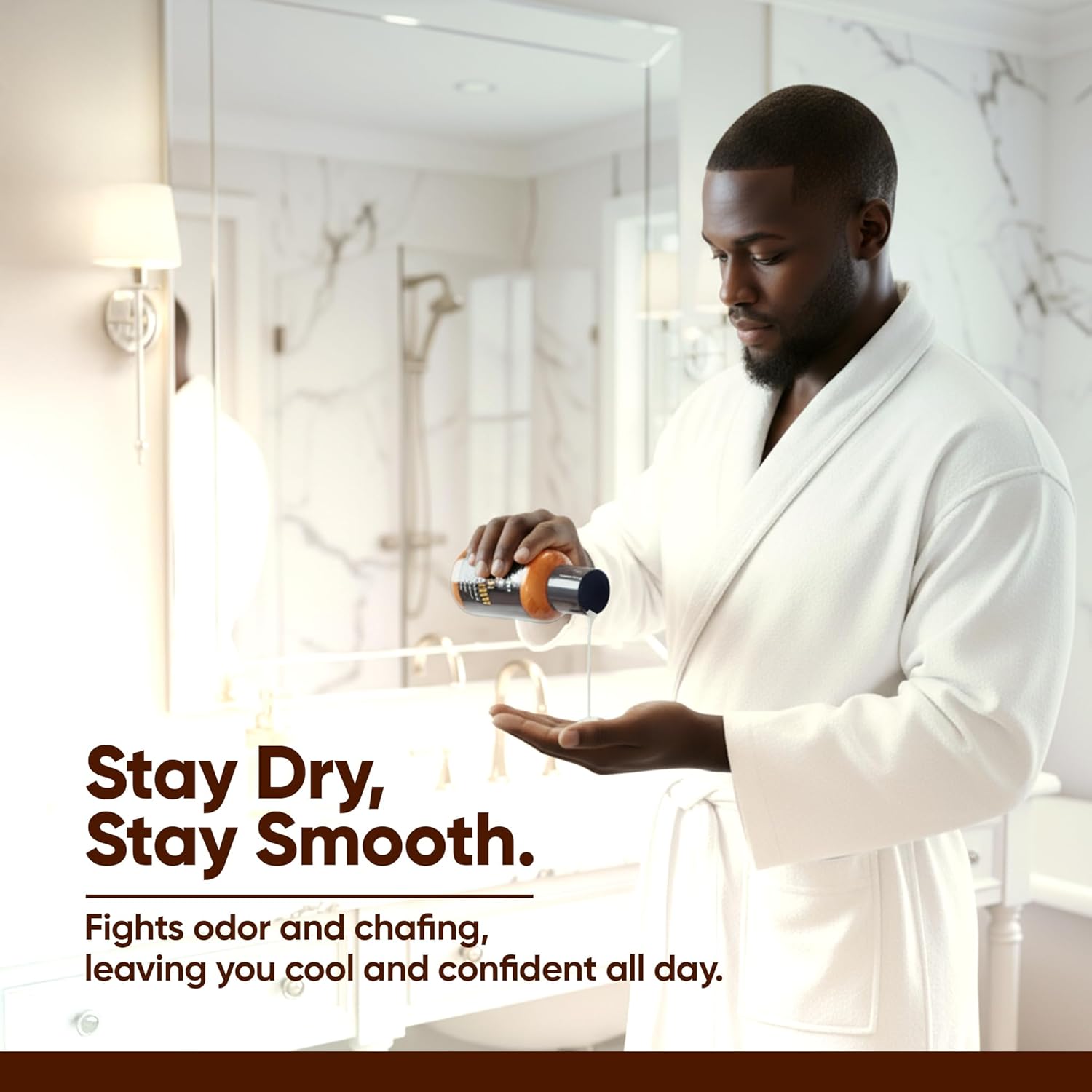 Eficacity MEN | Intimate Deodorant Anti-Chafing Lotion for Men | Refreshing & Hydrating | Anti-Friction & Odor Control | Vegan, Paraben-Free, Aluminum-Free | 4.05 Fl Oz (120ml) - Image 3