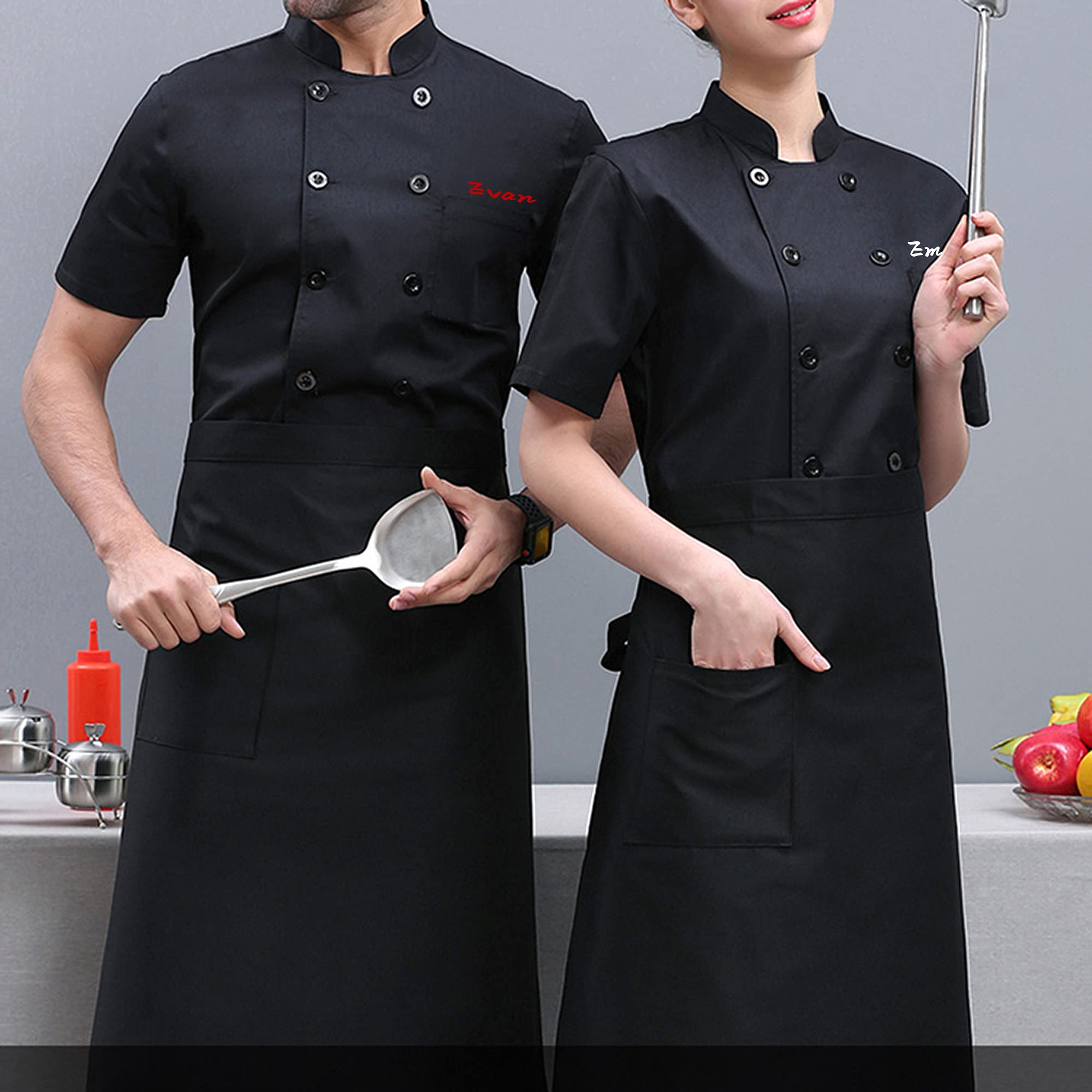 Personalized Chef Coat Short Sleeve/Long Sleeve Catering Shirt Custom Restaurant Work Uniform Food Service Chef Jacket