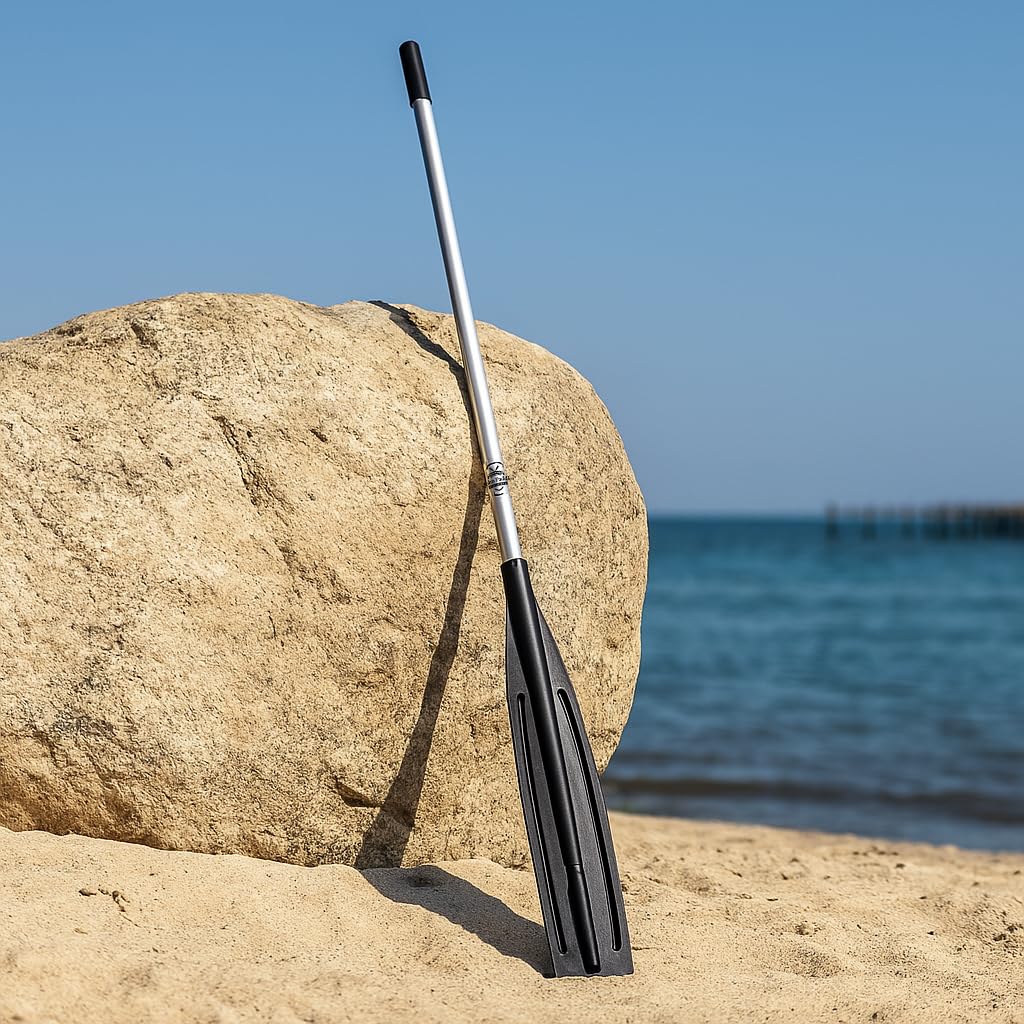 Orginal Aluminium-Ruderset John Paddle (2 Stück) Pontonpaddel Schlauchbootpaddel 160cm – sehr Leicht, korrosionsbeständig, ABS-Paddel, ideal für Schlauchboote Fischerboot