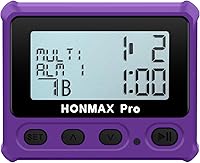 Vista 10 de Temporizador de intervalo profesional 8100 y cronómetro, retroiluminación, carga USB-C, reloj (azul)