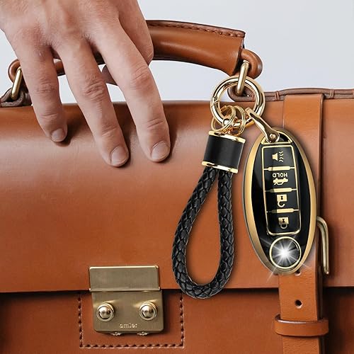 Miniatura 7 de Funda para llavero, compatible con Nissan Altima Rogue Sentra Pathfinder Frontier Maxima Titan Murano Kicks Juke Versa Armada GTR 370Z Leaf,