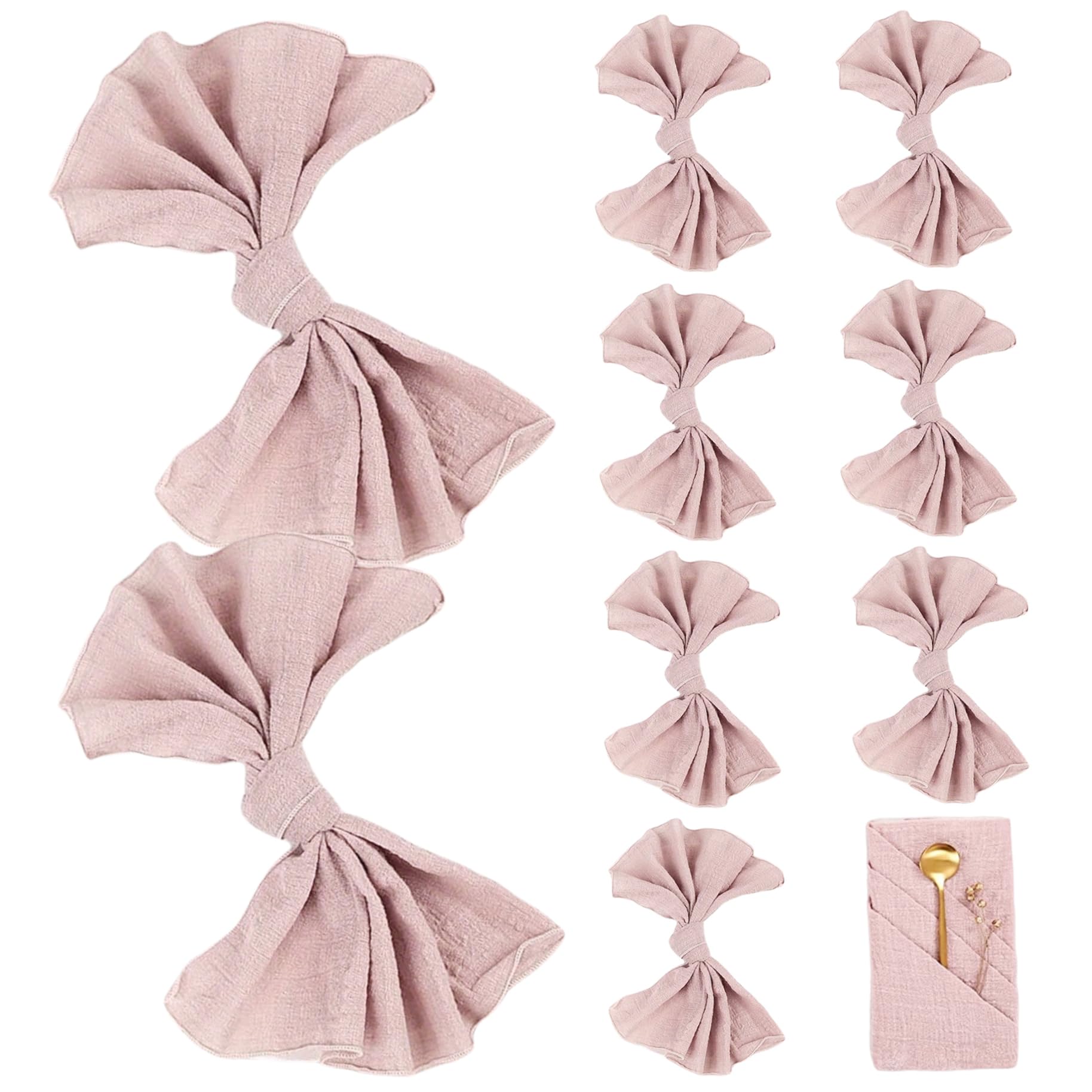Servilletas de tela para banquetes de bodas y fiestas, pack de 10 unidades de algodón