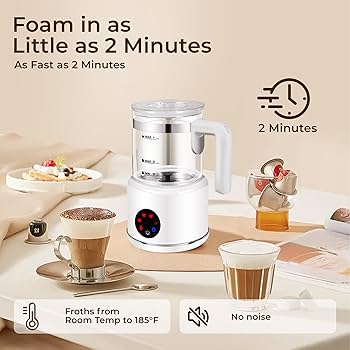 Amazon.com: JXXM Electric Milk Frother, 6 in 1 Milk Steamer,17oz