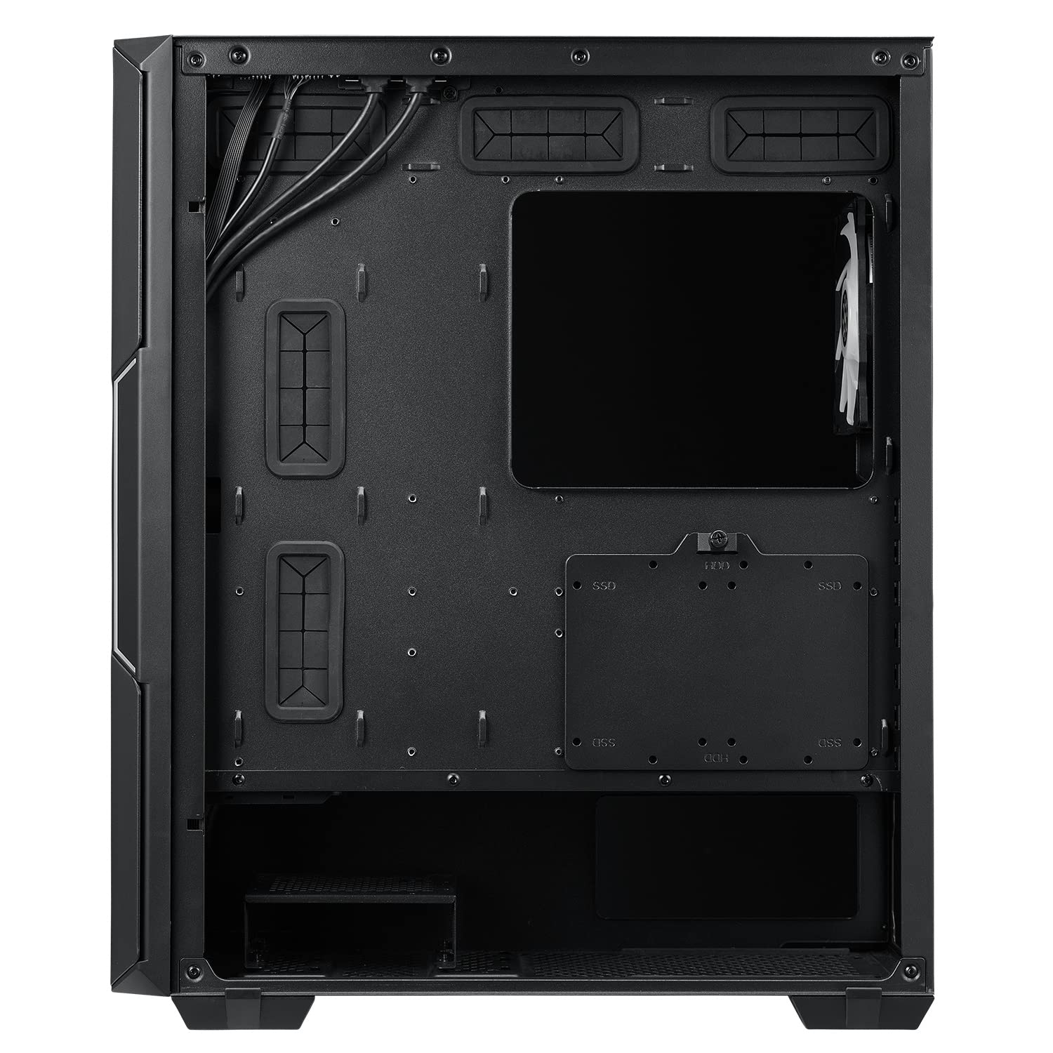 ADATA XPG STARKER AIR Mid-Tower ATX PC obudowa z przednim panelem siatkowym i efektem świetlnym ARGB czarna (STARKERAIR-BKCWW)