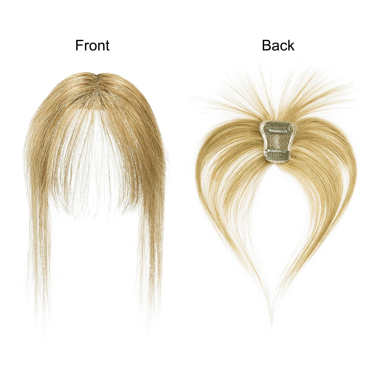 Yamel 3D Clip In Fringe Real Human Hair Bangs 360Cover for Thinning French Fringe Lightweight For Women Honey Blonde - Image 3