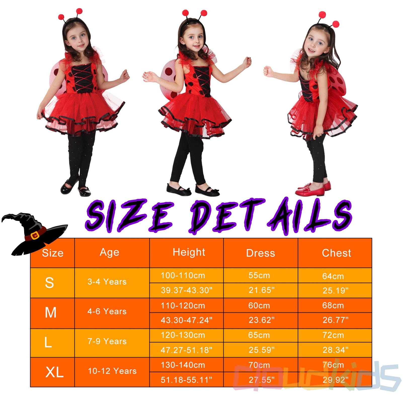 Costume Halloween Fille 8 Pièces - Robe Tulle, Perruque, Bijoux - Taille 110 Cm, 4+ Ans - Fête, Carnaval - 9