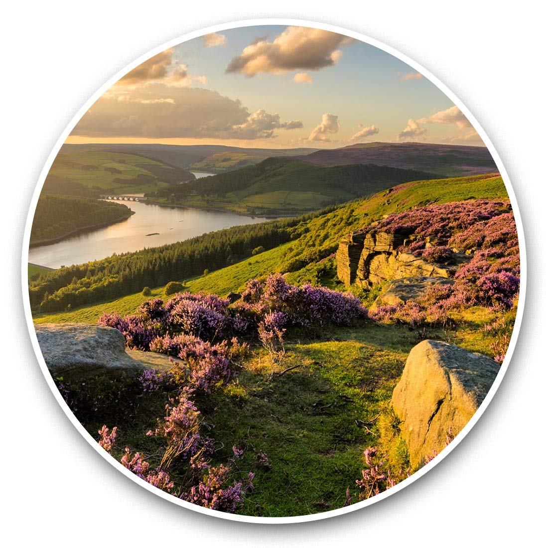 Destination Vinyl Ltd Multi Vinyl Stickers (Set Of 2) 15Cm - Bamford Edge Peak District England Landscape Laptop Tablet Luggage Scrapbook #44212