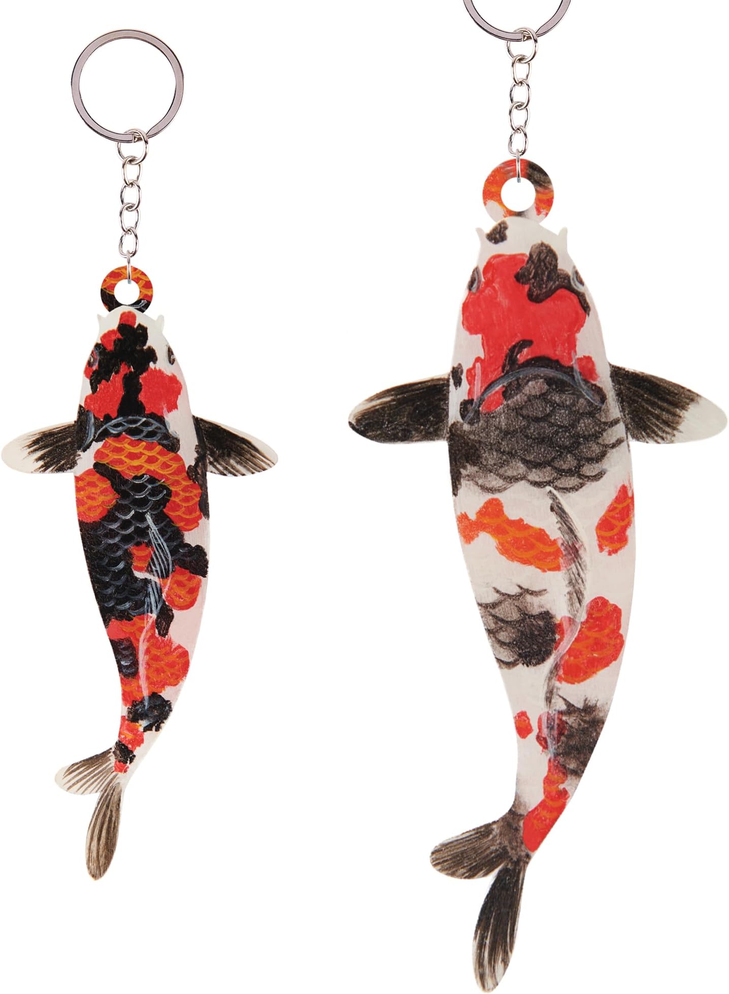 Handmade Koi Fish Keychain - Excellent for Fish Lovers - Unique Key Ring & Present - Collectibles & Accessories