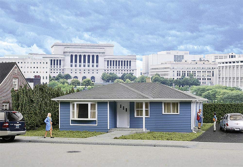 Walthers CornerstoneFramed Ranch Tract House 933-3775 HO Scale Model Railroad - Structure Kit