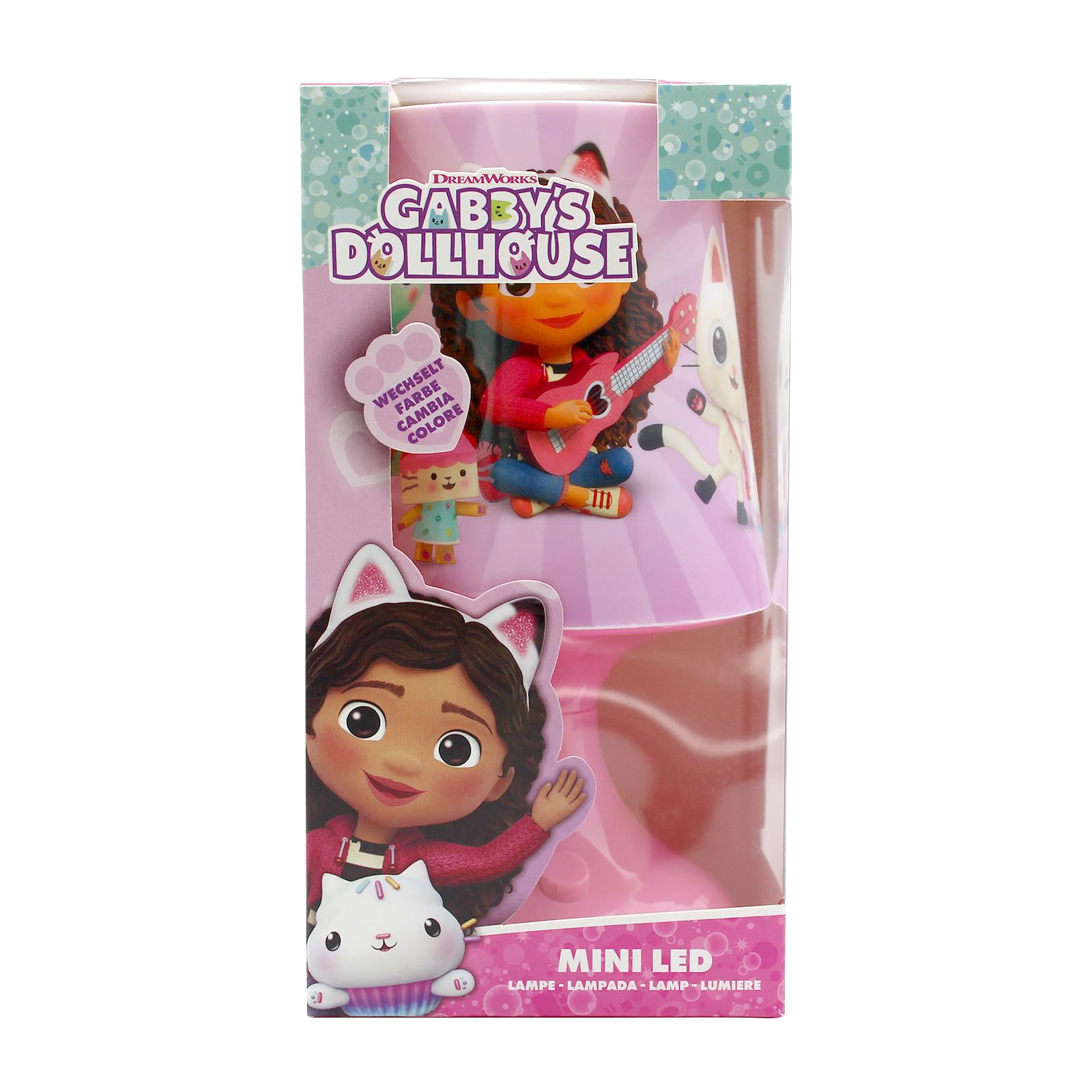 Joytoy Gabby's Dollhouse - Mini paralume a LED, 7 x 18 cm, in confezione regalo