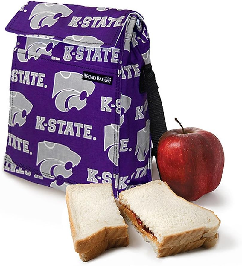 Broad Bay K-State Lunch Bag KANSAS STATE Lunchbox Cooler with SHOULDER STRAP