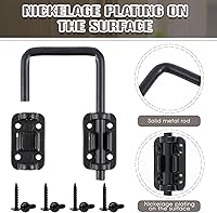 Vista 3 de Hicarer 1 pestillo de bloqueo de puerta corrediza de patio de 2 pulgadas. Cerradura segura de perno en U para puertas corredizas de vidrio, puerta