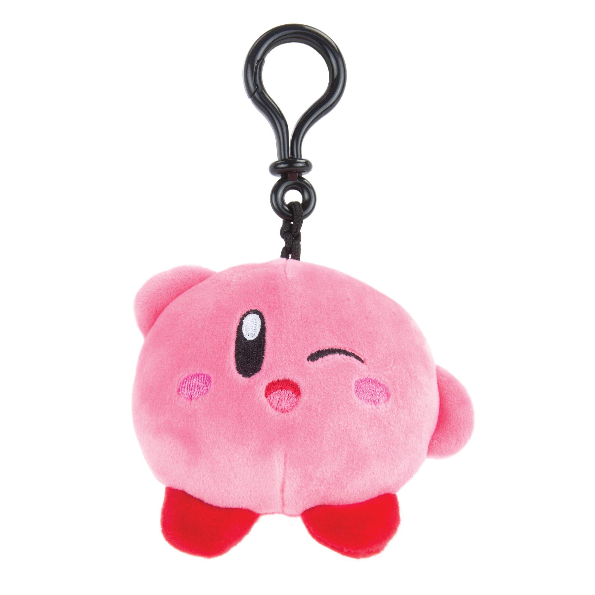 TOMY T12978 Mocchi Nintendo Wink Kirby Plush Toy 10 cm, Nintendo & Kirby Merchandise for Retro Gaming Fans, Clip-on Toy & Desk Gadgets & Gaming Desk Accessories, Suitable from 3 Years Old