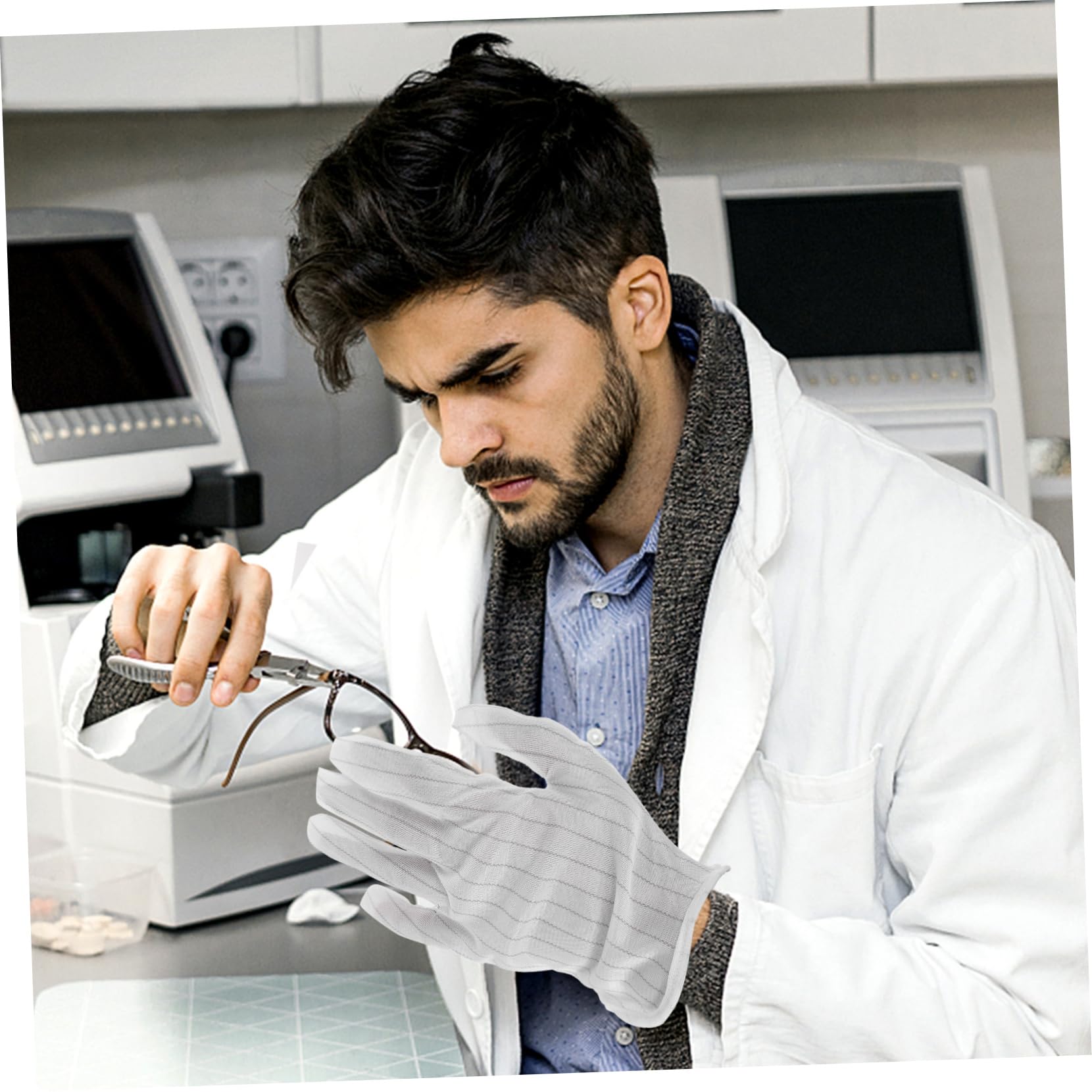 Angoily 50pares Guantes Multipropósito De Antiestática Para Inspección De Joyería y Relojes y Lavables Perfectos Para Limpieza y Trabajo Manual