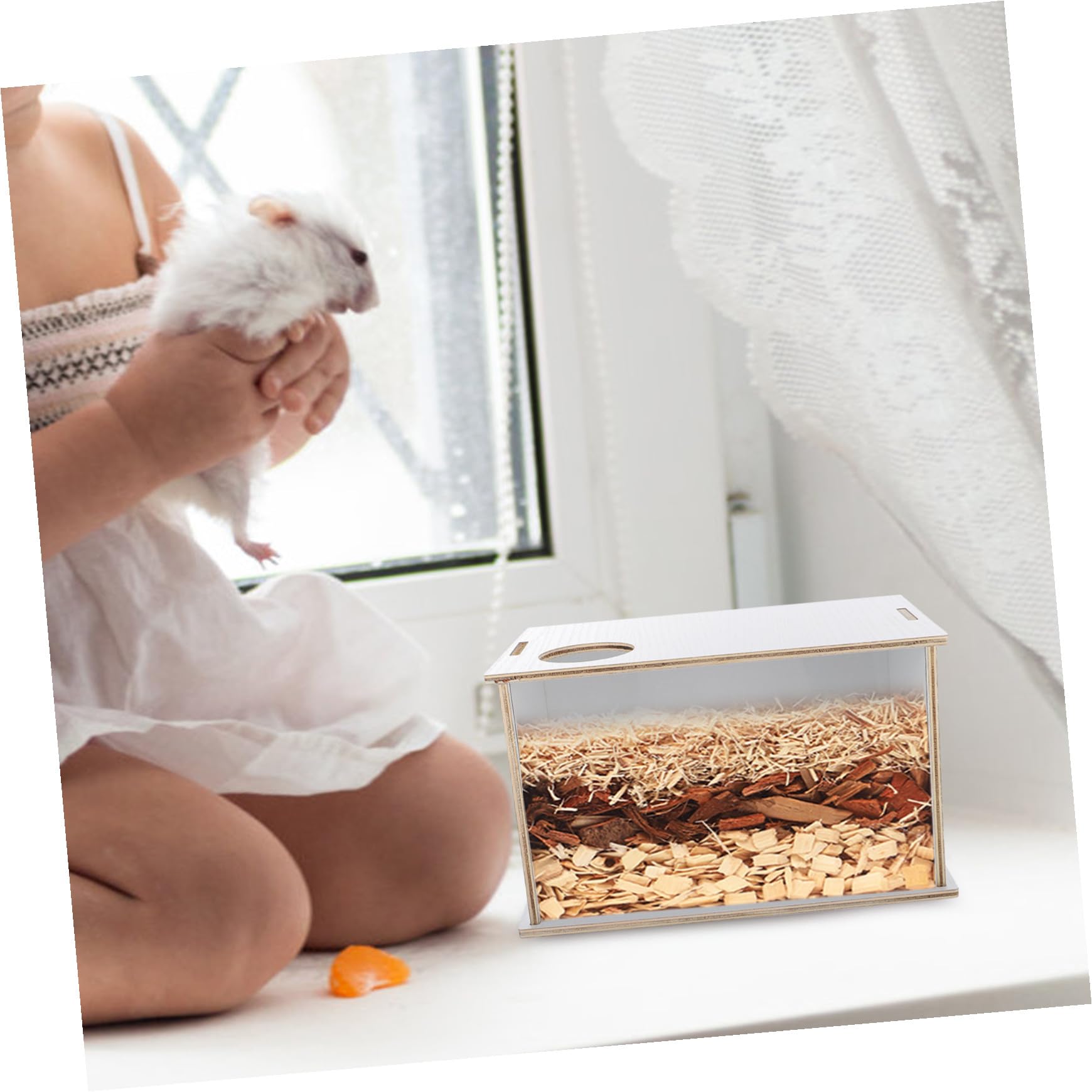 NOLITOY Hamster Sandbad Box Groß Acryl Transparent Mehrzweck Sand badehaus für Kleintiere Wie Mäuse Chinchillas Einfache Reinigung Haushalts sandbad Behälter