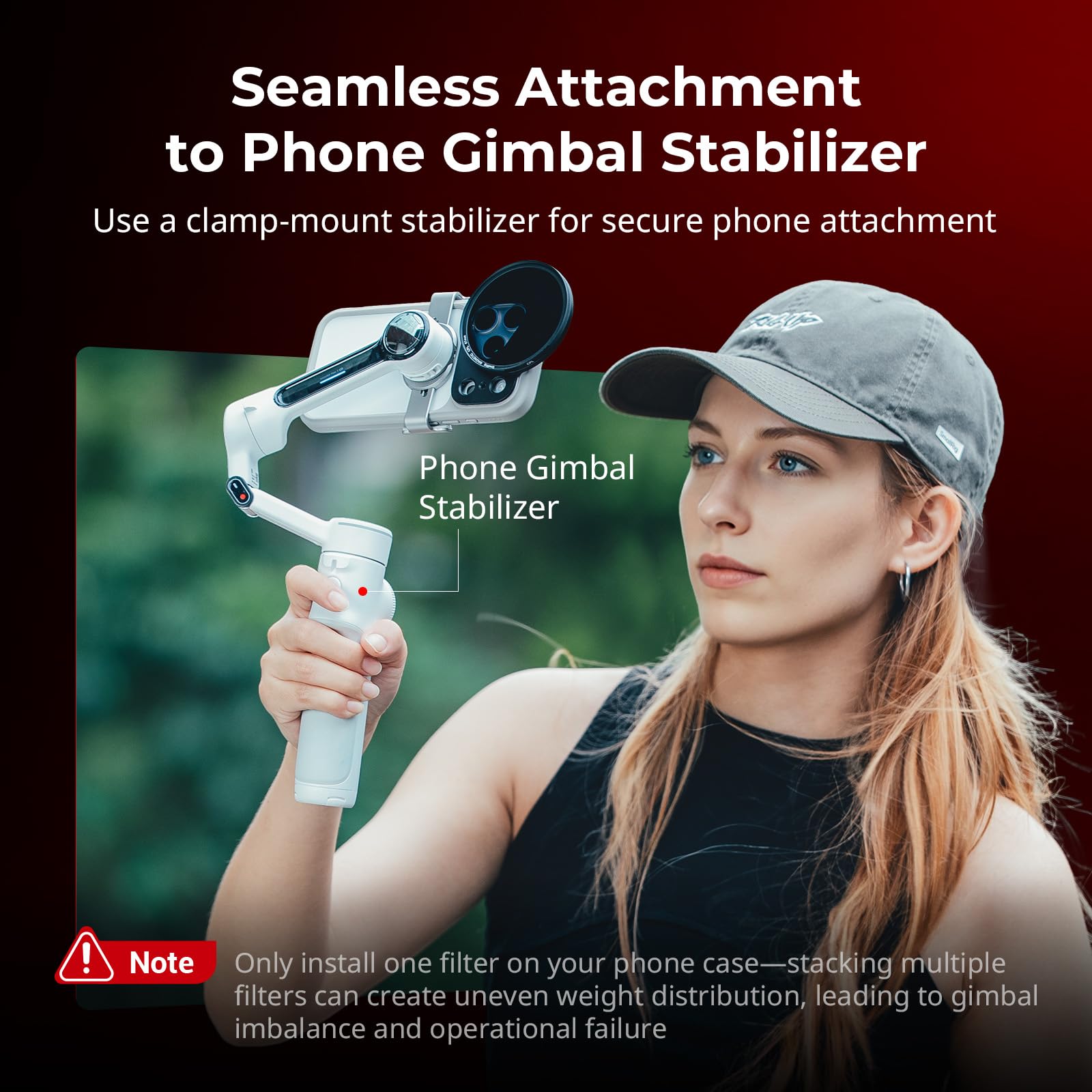 SMALLRIG Funda Bumper para iPhone 17 Pro MAX, Diseño Trasero Hueco con Placa de Lentes, Adaptador 67mm, Compatible con Gimbal, para dji, para Insta360, Gris - 5794