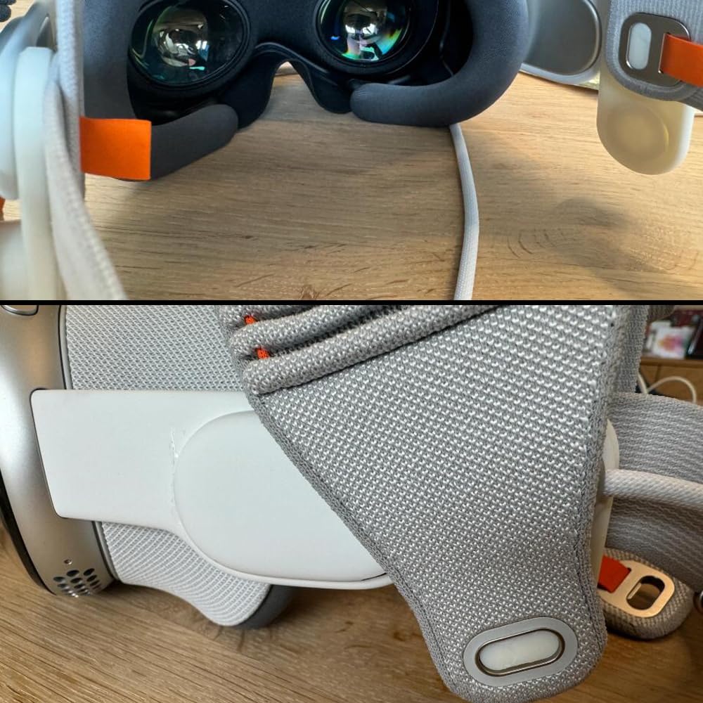 2PCS Head Strap Adapter for Vision Pro, Overhead Strap Weight Reduction Adapter Clip Head Band Adapter Adjustable Headgear Adapter Headset Strap Buckle Accessories Kit