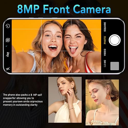 Miniatura 6 de Yoidesu Reno9 Pro Teléfonos desbloqueados, 6.6 pulgadas HD pantalla grande Smartphone para Android, 6GB RAM 128GB ROM expansión, 8MP 24MP cámara