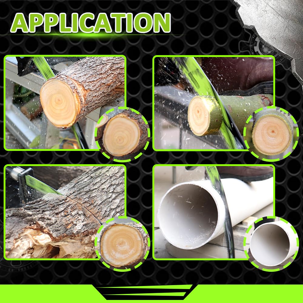 Hoja de sierra alternante japonesa de dientes de 12 pulgadas, hojas de sierra de sable para poda de madera, 6 piezas de borde curvado 6TPI para podar árboles, corte de tuberías de madera/PVC