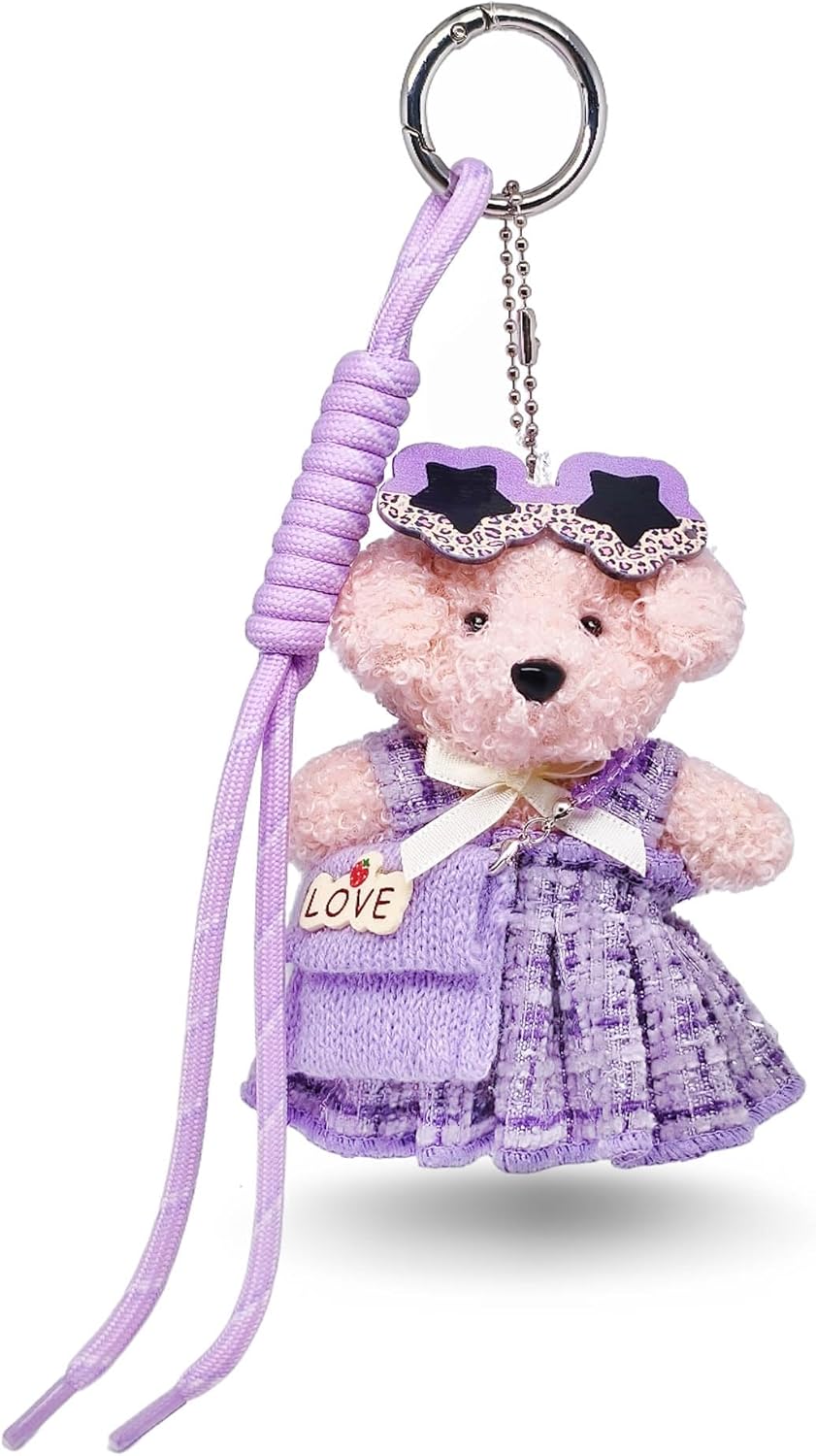 Joedy Bear Keychain Bag Charms Purse Charms Cute Keychains for Women Handbags, Backpacks, Wallet