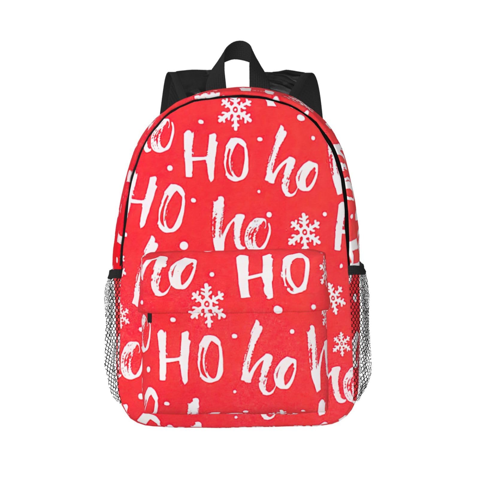 FSCEV Christmas Background Backpack Basics Classic Rucksack School Bag Men And Women Work Multi-Functional 15 Inch