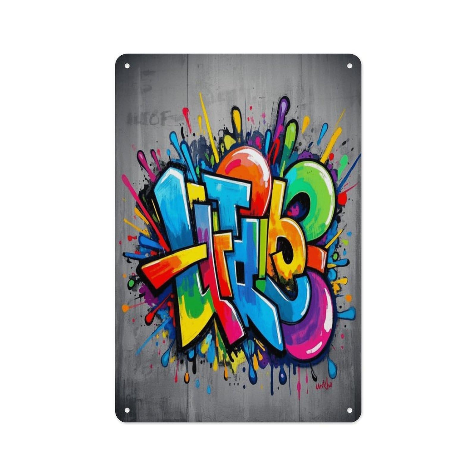 Fekiloot Style Graffiti Wall Decor Metal Signs Tin Signs Poster