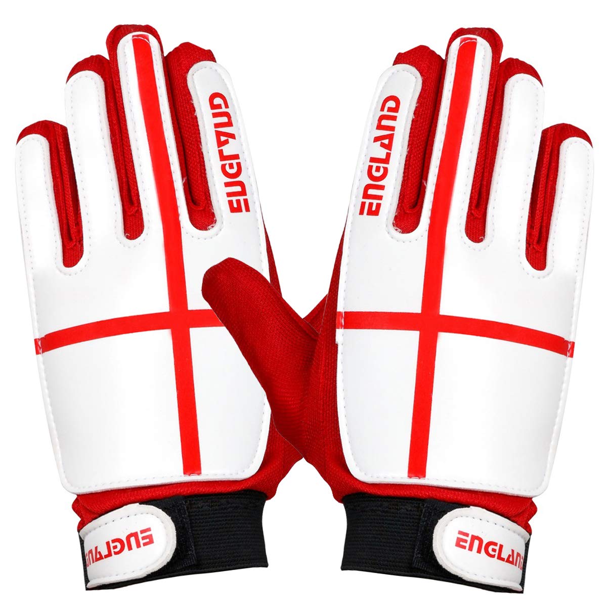 ARSUK Goalkeeper Gloves Kids, Youth Football Gloves for Boys, kids & children Soccer Goalie Gloves with Super grip Latex Palm L:20cm W:10cm Size:6 Age: 8-13 Years