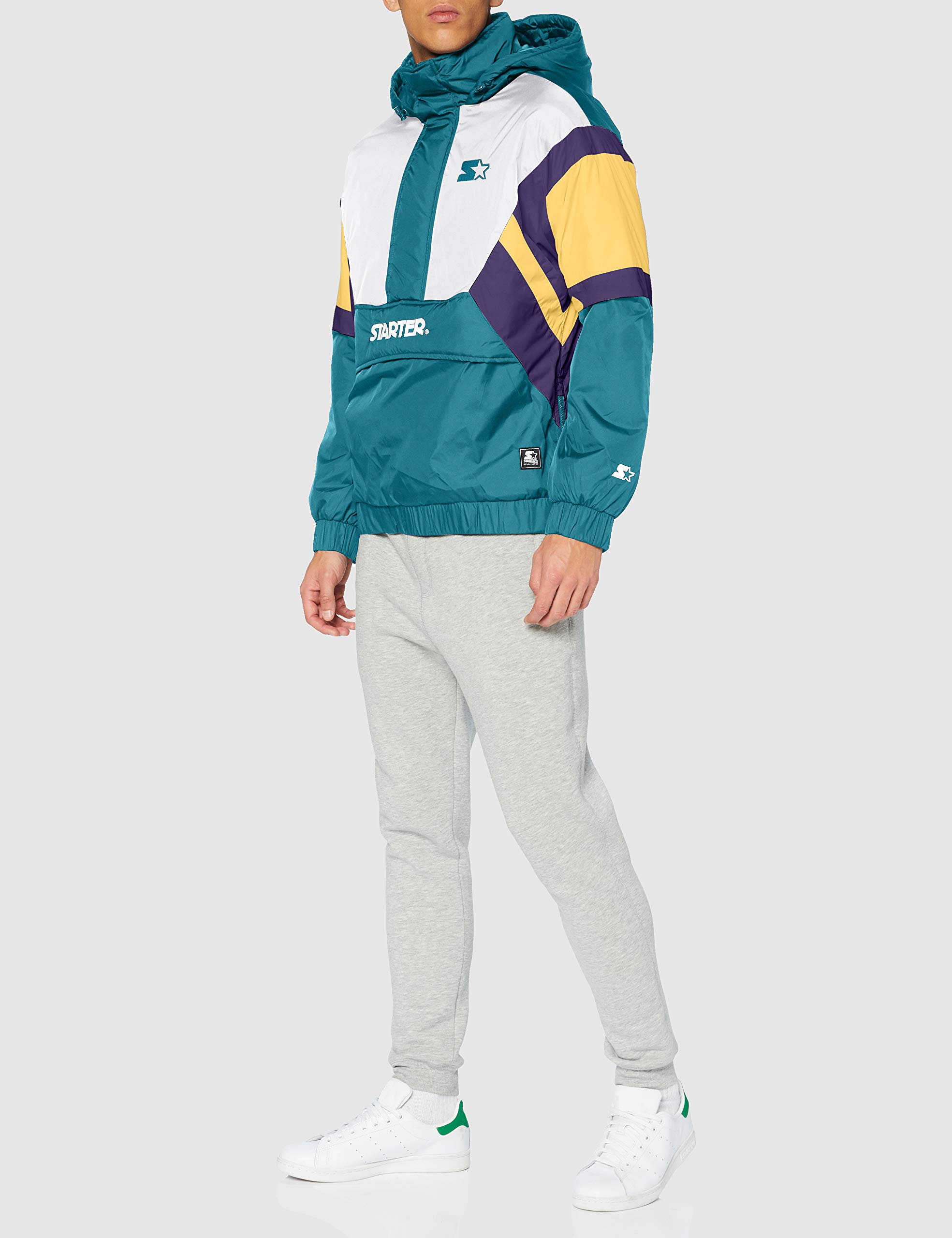 Starter Black Label Color Block Half Zip Retro Jacket Cortavientos Hombre