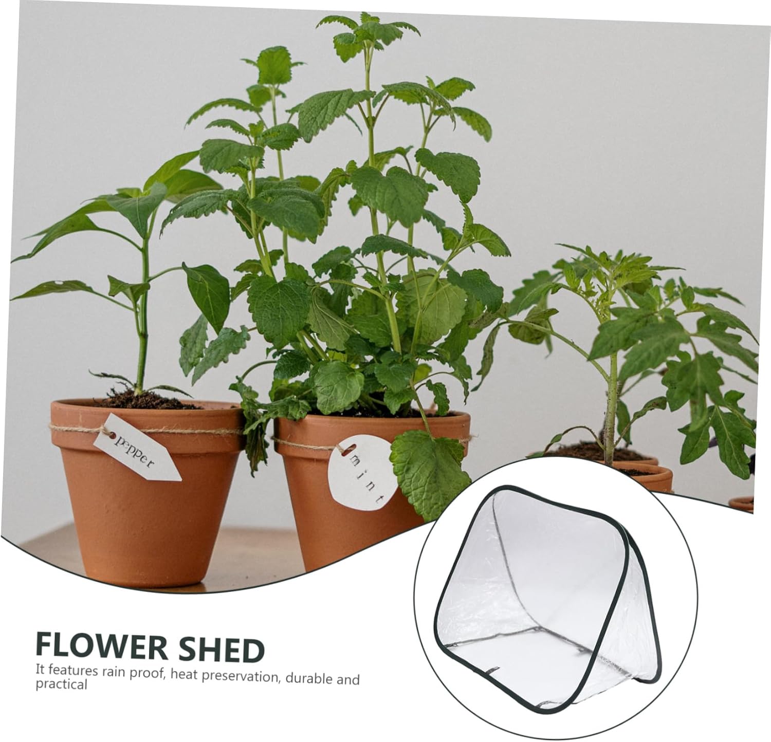 Generic Foldable Mini Greenhouse Canopy for Garden Plants Cold Shelter Transparent Heat Preservation Plant House Portable Outdoor Tent Protection