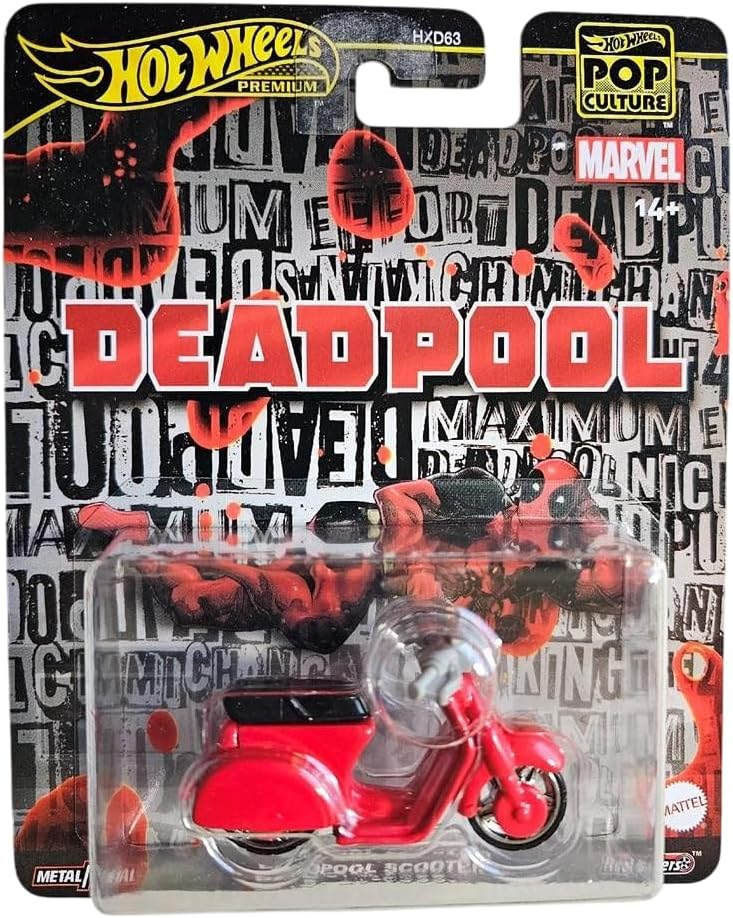 Deadpool Scooter - Marvel Series - Hot Wheels Premium 1/64 Scale