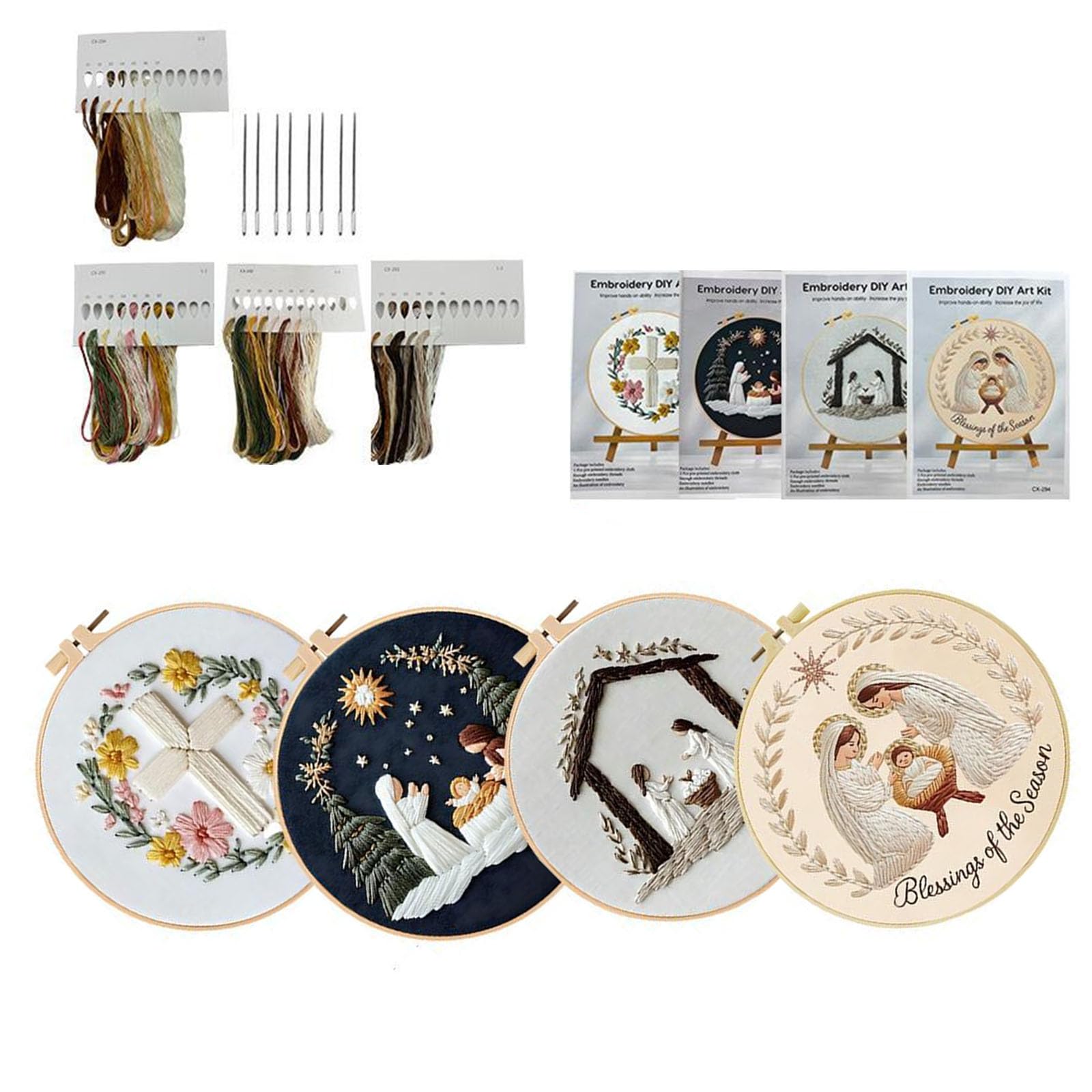 Nucelit Artistic Needlecraft Craft Set with Not Deadly Fabric Substance Ideal for Cyclical Interior Decoration Undertakings Christmas Needlecraft Set