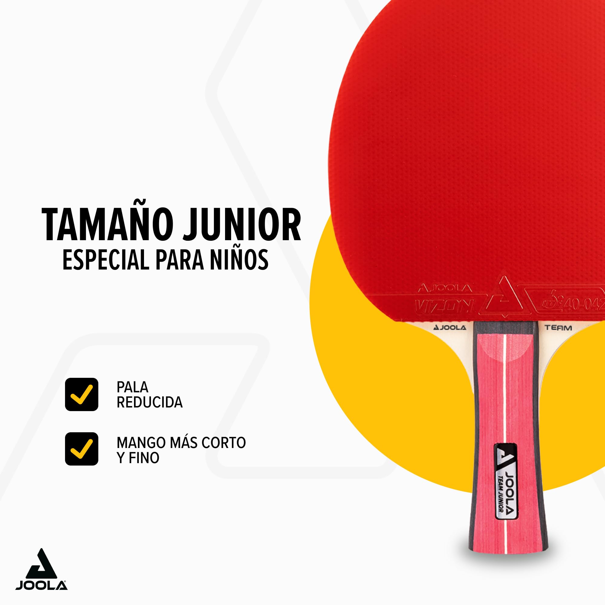 Joola Team Junior Pala de Tenis de Mesa, Unisex adulto, Multicolor, Única