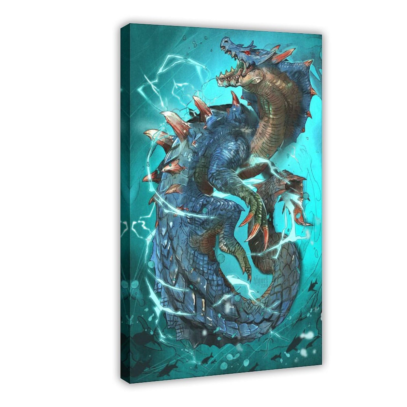 QGVBGF Monster Hunter Canvas Poster Bedroom Decor Landscape Office Room Decor Gift 12x18inch(30x45cm)