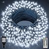 Ollny Christmas Tree Lights 400LED 132FT, Remote Plug-in Christmas Lights with Timer and 8 Modes, Waterproof Outdoor String Light for Thanksgiving Xmas House Indoor Outside Decorations(Warm White)