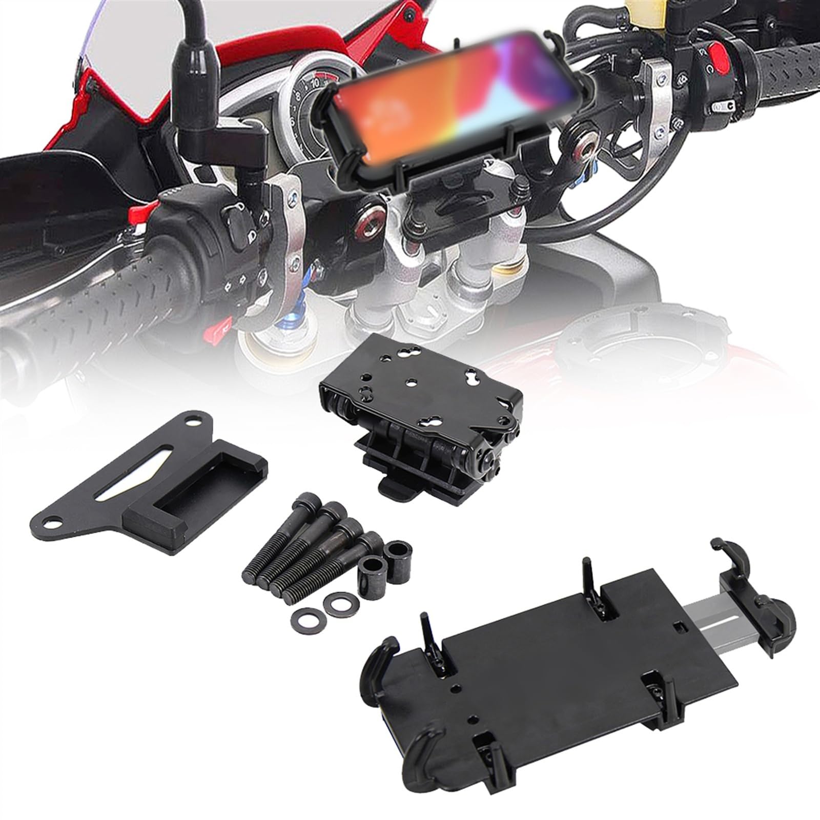 Plaque support navigation GPS moto contre les vibrations V-Strom - 8