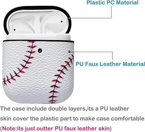 Miniatura 2 de Tekcoo Funda para AirPods, LED frontal visible Funda de accesorios para AirPods compatible con Apple Airpods 1 y AirPods 2, interior de plástico de