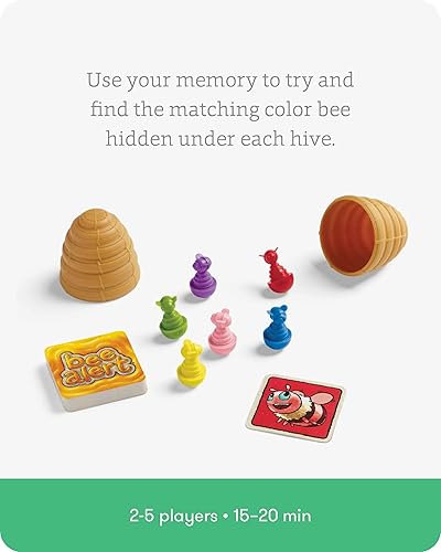 Miniatura 3 de SimplyFun Bee Alert - Un juego a juego para niños que prueba tu memoria y paciencia mientras aprendes a tomar turnos - Juego educativo de