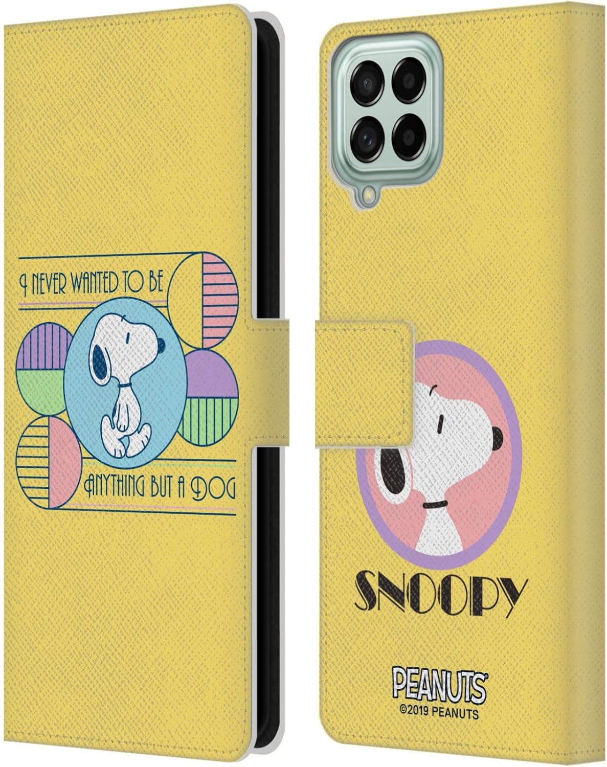 Head Case Designs Officially Licensed Peanuts Dog Snoopy Deco Dreams Leather Wallet Case Compatible with Samsung Galaxy M33 (2022)