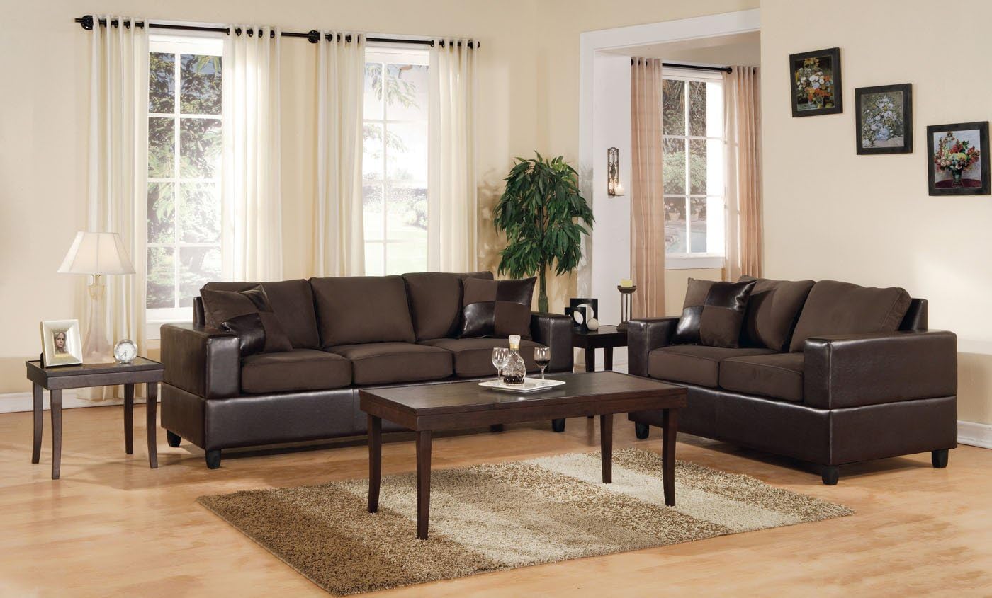 Acme Monaco Loveseat with Pillow, Chocolate Finish Home