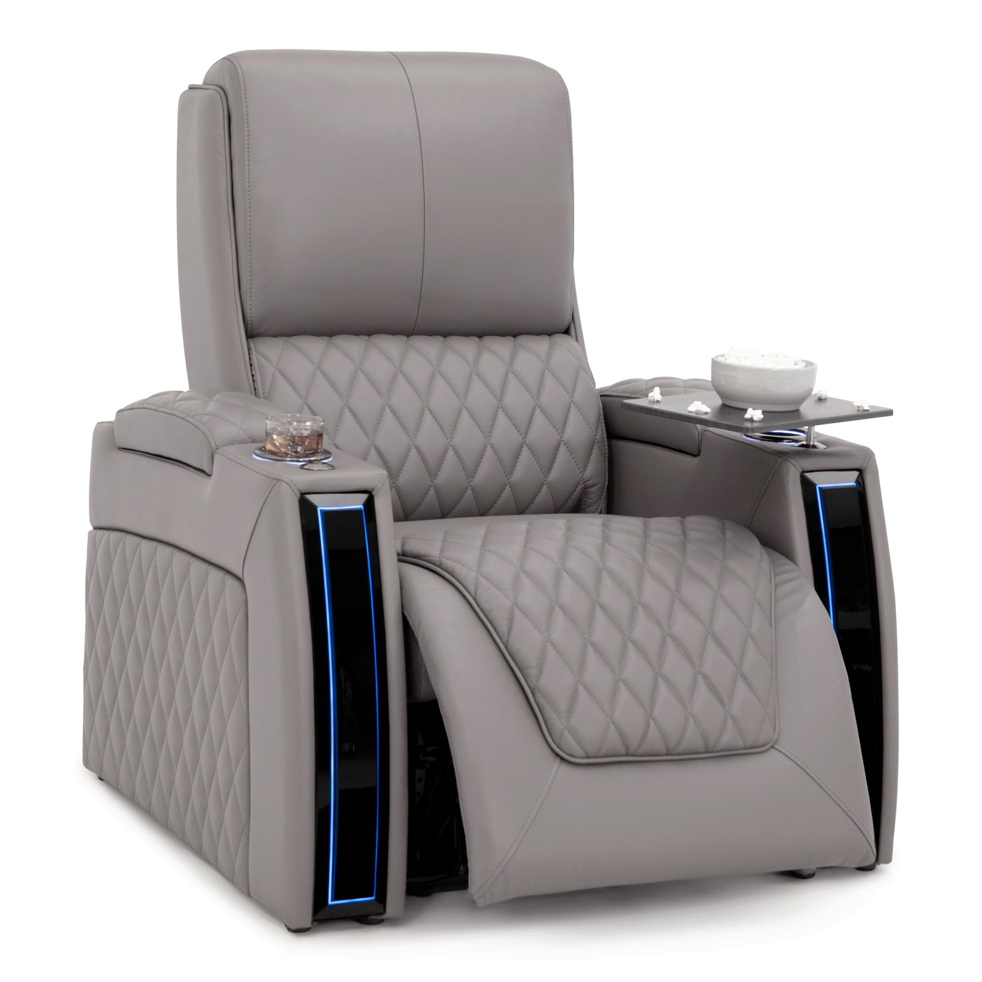 Seatcraft Apex Home Theater Seating Gray Single Recliner