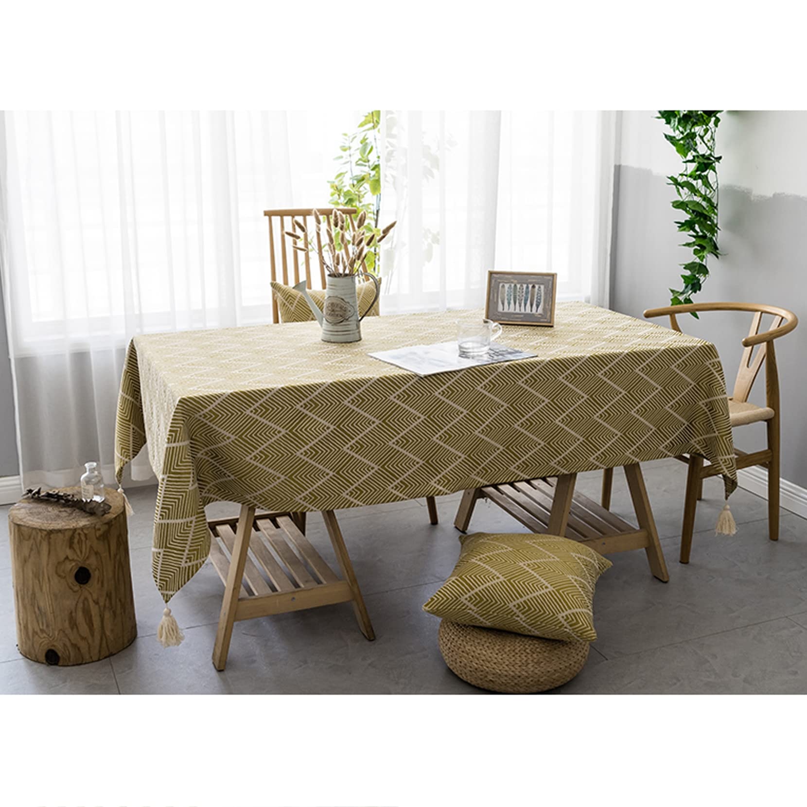 Tovaglia rettangolare impermeabile a prova di perdite, copertura per tavolo da pranzo per feste ed eventi, ideale per decorazioni natalizie, 89 x 130 cm