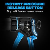 Vista 3 de OX Pistola de calafateo profesional para salchichas - Pistola de calafateo de alta resistencia con relación de empuje 24:1 para materiales de alta
