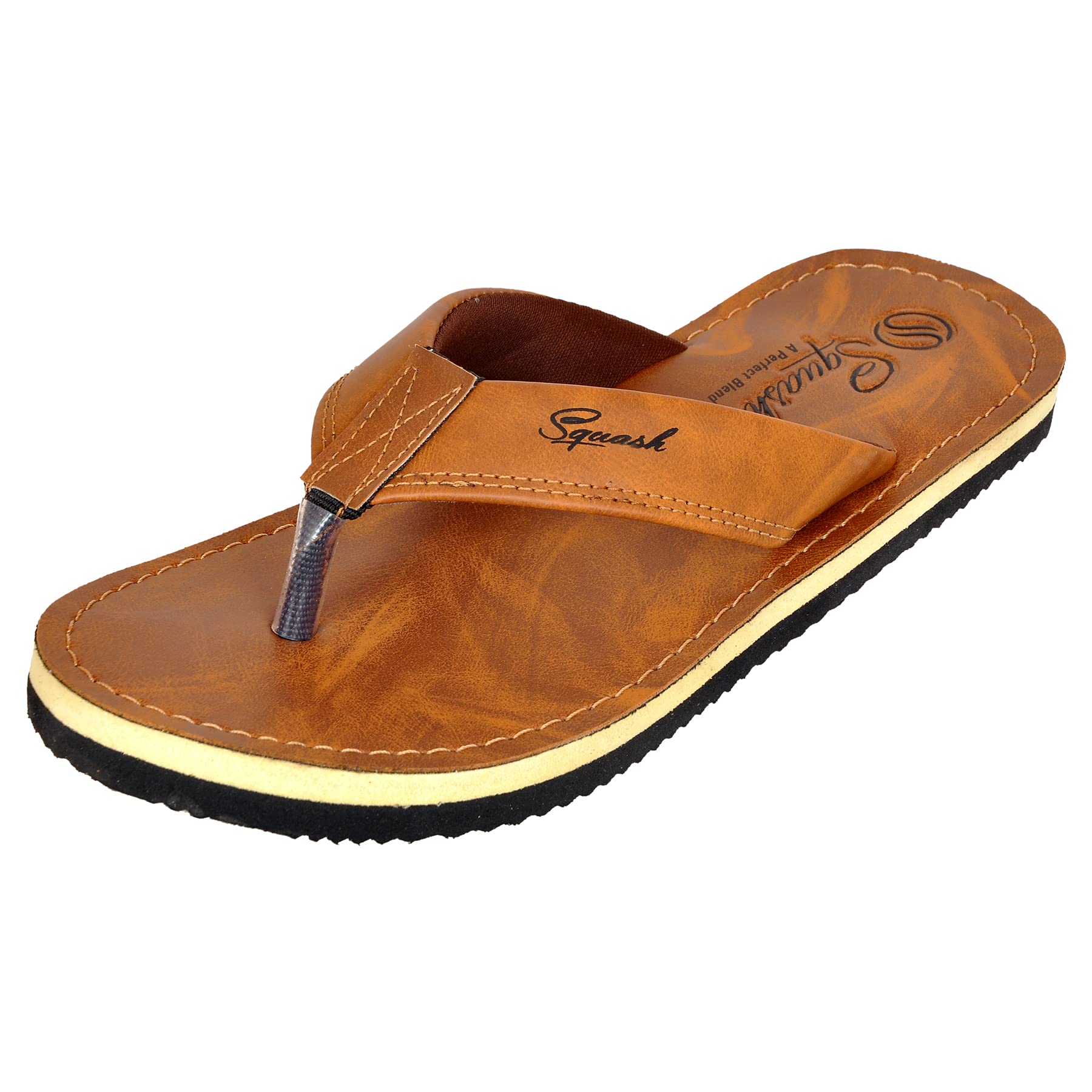 Squash Mens Synthetic Flip Flops Slippers Bathroom Slippers (Tan, numeric_12) (B095LZ4Q1M) Amazon Price History, Amazon Price Tracker