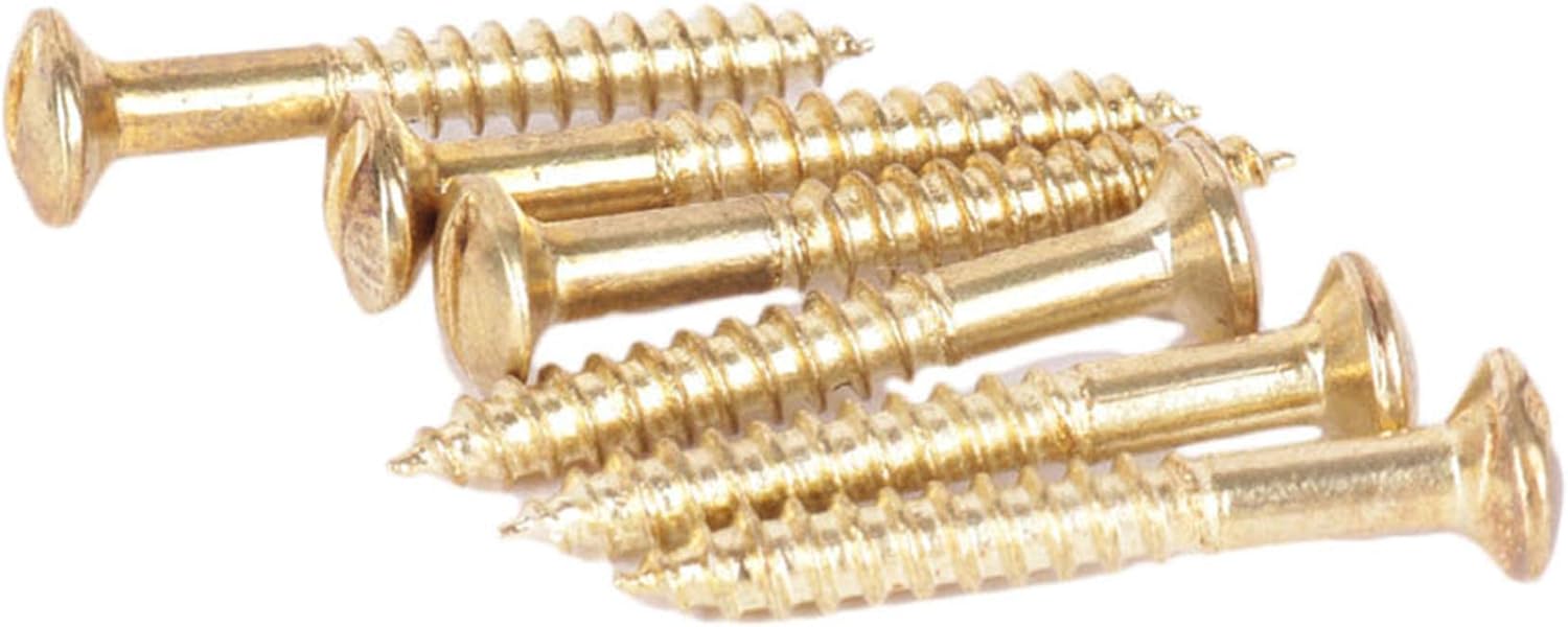 SKANDH Brass Yellow Dummy Door Knob Set with Spindle for Interior Doors, Non-Turning Inactive Victorian Door knob, 2.5" Inch Polished Brass Lacquered