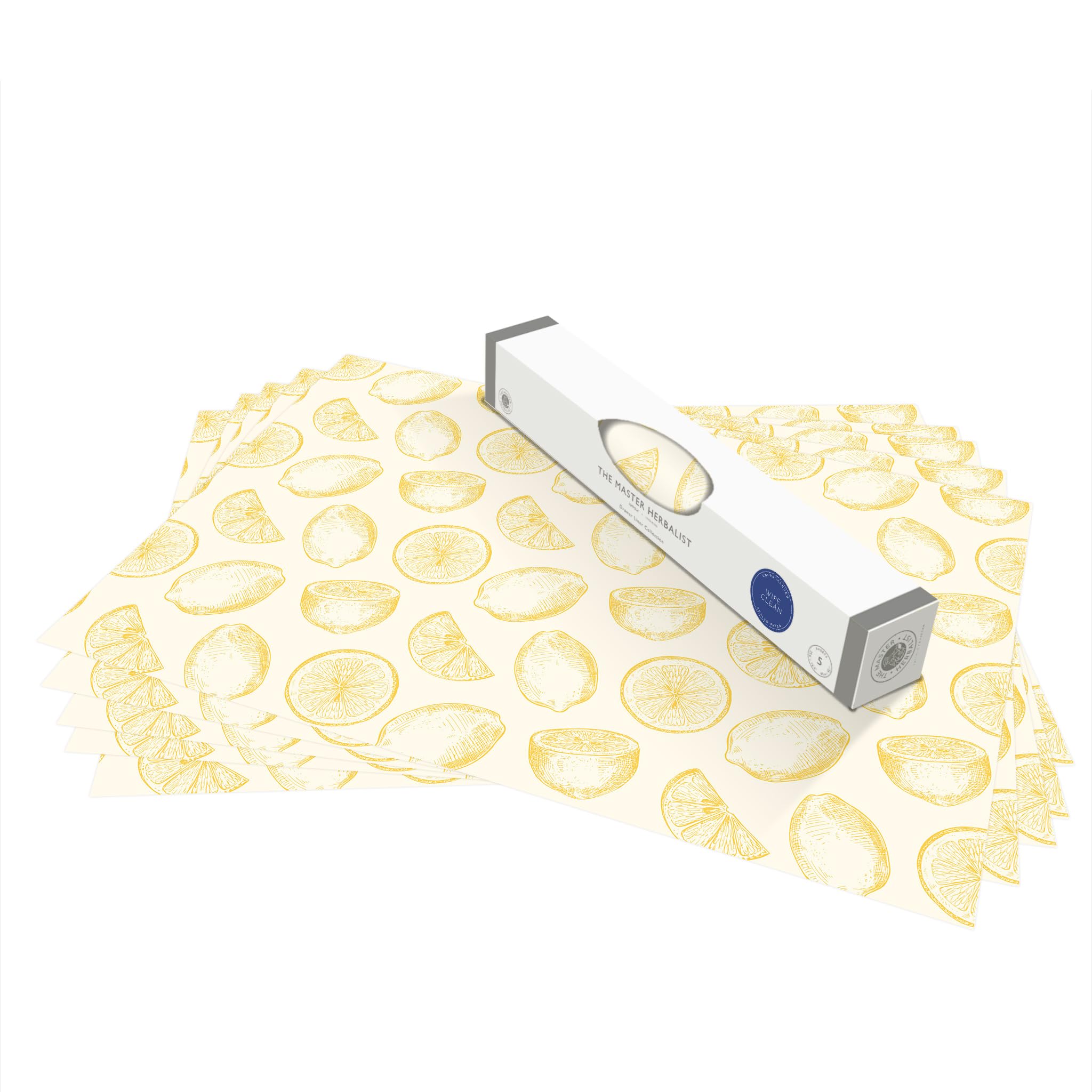 YELLOW LEMONS Wipe Clean & Unscented Drawer Liners