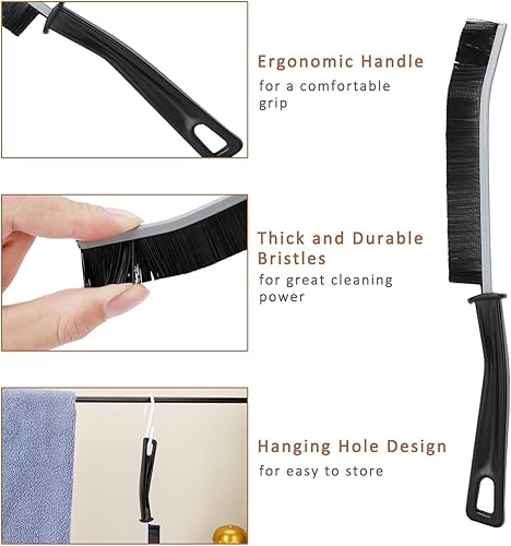 Miniatura 5 de Cepillo de limpieza de huecos, cepillo de limpieza de hendiduras de cerdas duras para uso doméstico, cepillos de limpieza de baño para limpieza