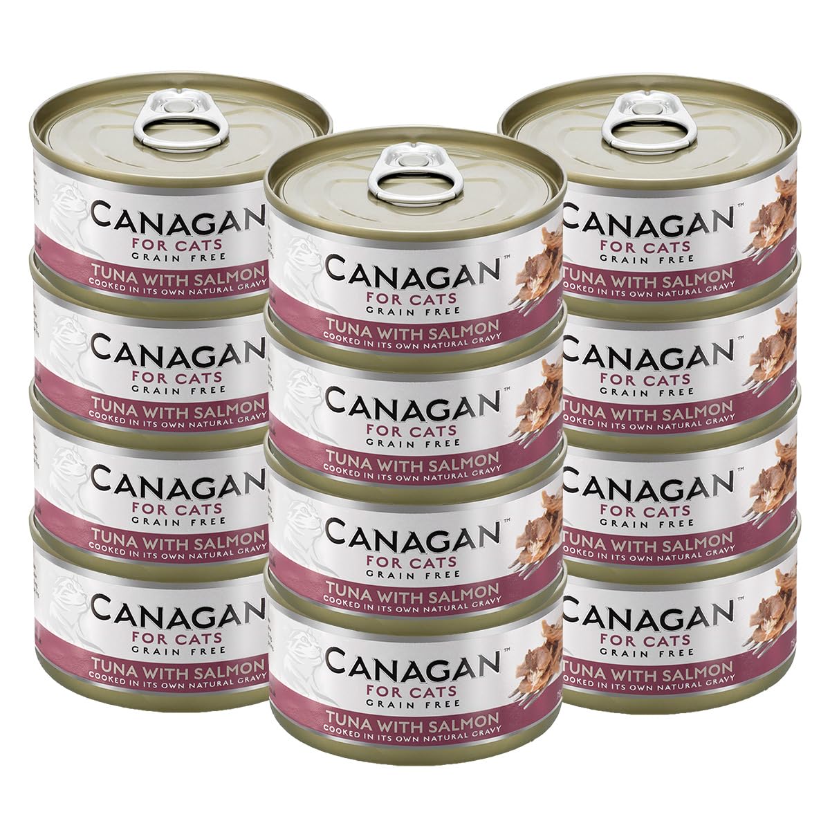 Amazon.co.jp: カナガン キャットフード マグロ＆サーモン 缶詰 (75g