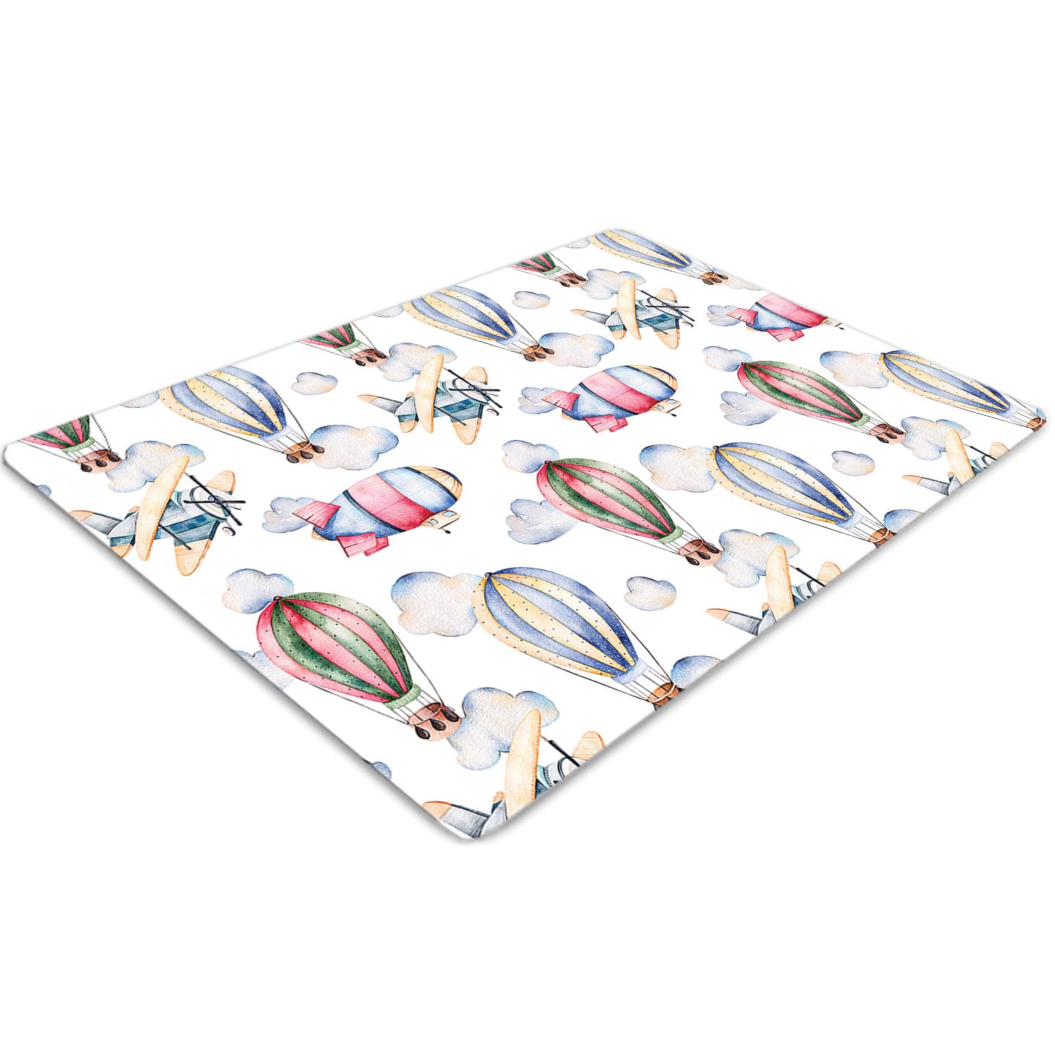 Tapis pour protection 140x100 cm en PVC motif ballons et dirigeables