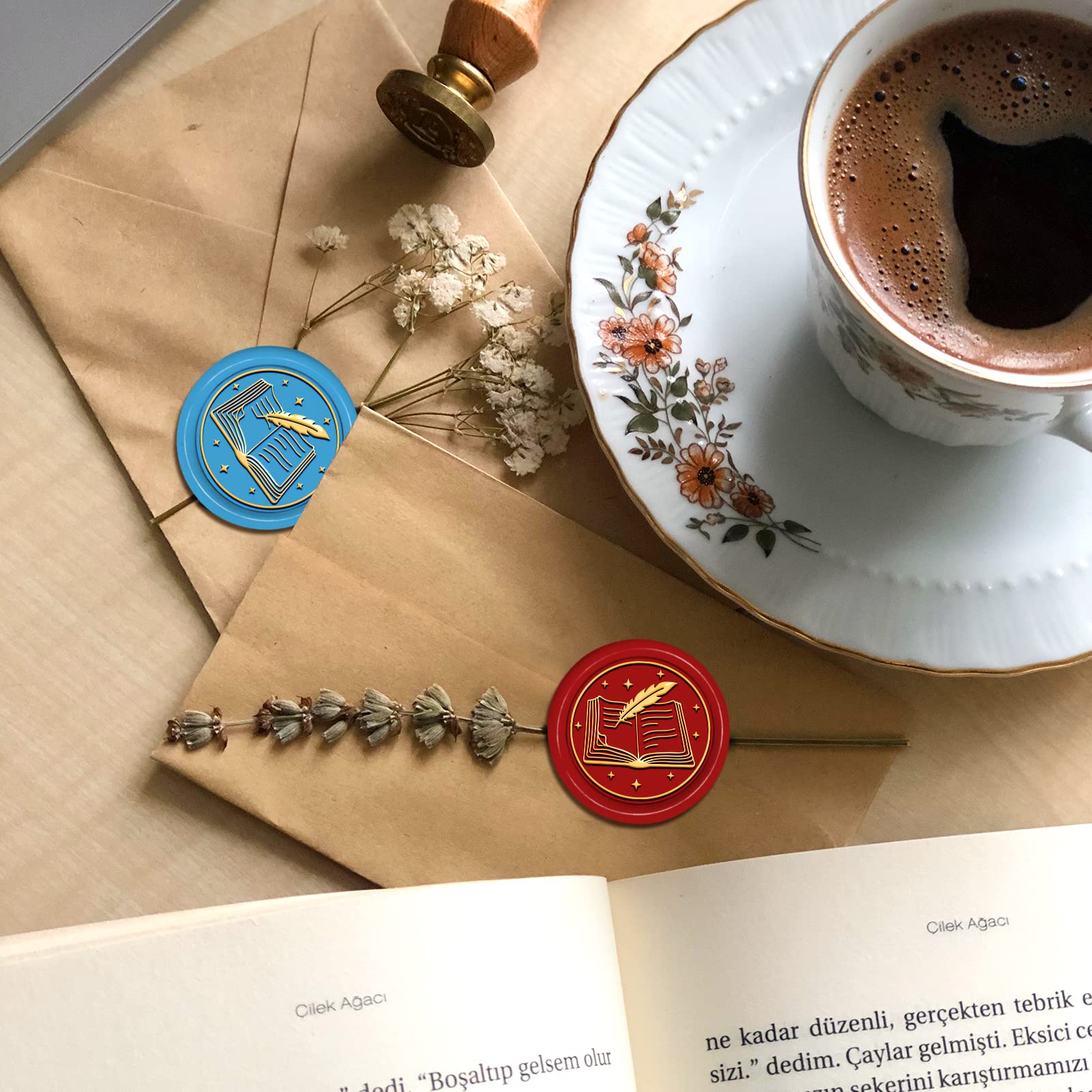 PandaHall Wax Seal Stempel Set met 12 stks 25mm Twaalf Sterrenbeelden Verwijderbare Afdichting Messing Stempel Hoofd & 1 stks Houten Handvat voor Creatieve Gift Enveloppen Bruiloft Uitnodigingen Kaarten Decoratie